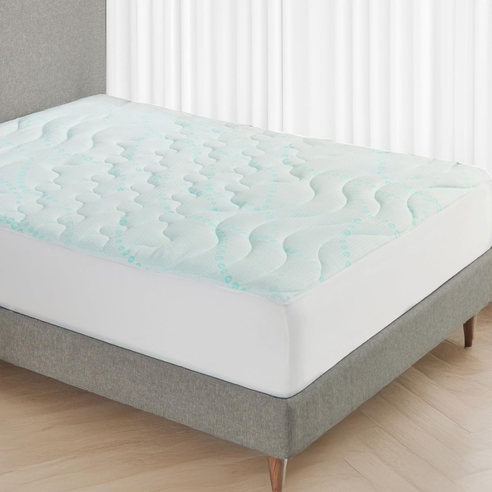 California Design Den Twin Cooling Mattress Topper, 3-Zone Quilted Twin Size, Non-Slip Soft Bed Topper, Deep Pockets Fit 8-20 Inch Mattresses