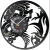 12 Inch Wall Clock China Loong Dragon Vinyl Record Wall Clock Eastern Cultures Home Decor Disk Crafts Silent Watch view 2