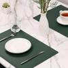 Set of 8 Faux Leather Placemats, PU Table Mats, Waterproof, Stain Resistant, Heat Resistant, Easy to Clean for Kitchen Dining Table,Conference Table view 2