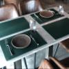 Set of 8 Faux Leather Placemats, PU Table Mats, Waterproof, Stain Resistant, Heat Resistant, Easy to Clean for Kitchen Dining Table,Conference Table view 3