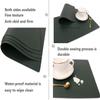 Set of 8 Faux Leather Placemats, PU Table Mats, Waterproof, Stain Resistant, Heat Resistant, Easy to Clean for Kitchen Dining Table,Conference Table view 4
