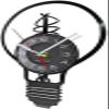 12 Inch Wall Clock Light Bulb Design Vinyl Record Wall Clock Incandescent Living Room Industrial Decor Modern Silent Quartz Watch view 2
