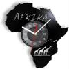12 Inch Wall Clock Africa Animals Wildlife Nature Giraffe Vinyl Wall Clock Art Nursery Wall Decor Hanging Vinyl Record Time Clock Unique Gift view 1