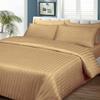 British Linen's - 100% Egyptian Cotton Duvet Cover Set, 3 Piece Luxury Soft Comforter Bedding Set with Zipper Closure & 400 Thread Count Quilt Cover Sets - Burgundy Stripe, Eastern King. view 2