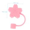 2 Pcs Straw Covers Silicone Straw Caps Lids for Home Office (Pink) view 2
