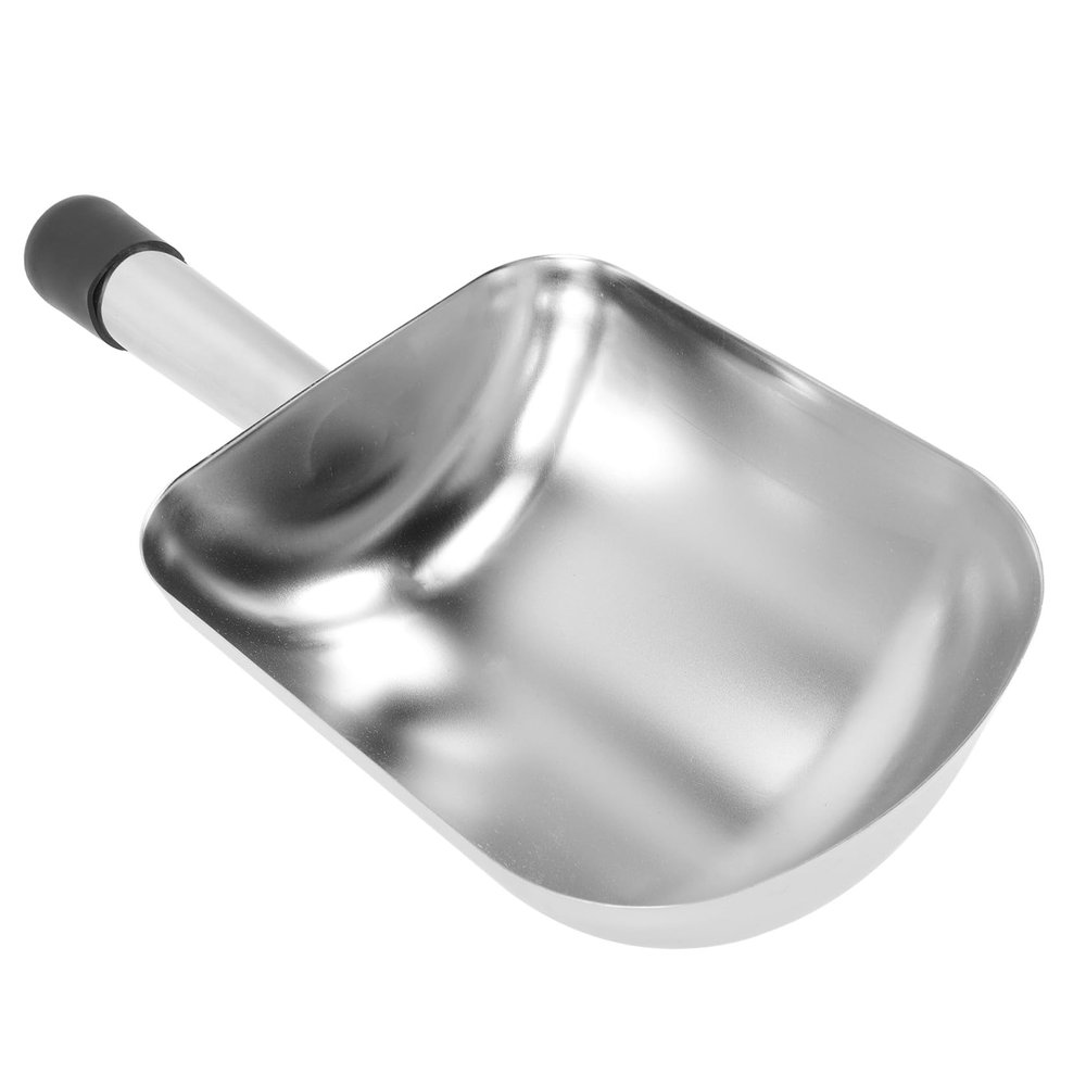 Zerodeko Stainless Steel Double Mouth Ice Scoop Multi-purpose Shovel for Coffee Beans Flour and More Easy to Clean Compact for Everyday Use