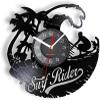 12 Inch Wall Clock Vinyl LP Record Wall Clock Surfboard Summer Coastal Surf Beach Craft Disk Decor Cool Watch view 1