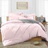 British Linen's - 100% Egyptian Cotton Duvet Cover Set, 3 Piece Luxury Soft Comforter Bedding Set with Zipper Closure & 400 Thread Count Quilt Cover Sets - Pink Solid, Twin. view 1