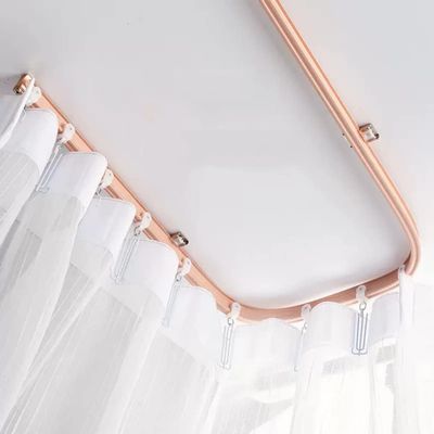Flexible Bendable Curved Ceiling Curtain Track, Room Divider Ceiling Track For RV Curtain Track, Ceiling Wall Mount, Curtain Rail For L Shape U Shape Bay Windows ( Color : Wall hanging , Size : 1.8m/6
