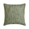 The HomeCentric Decorative Sage & Beige 22"x22" (55x55 cm) Throw Pillows, Jute Lace & Moroccan Throw Pillows for Couch, Solid Pattern Contemporary Easter - Sage Jute view 1