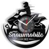 12 Inch Wall Clock Snowmobile Racing Wall Clock Vinyl LP Record Handicraft Motorcycle Snow Machine Watch Speed Along Ride Riders Decor Gift view 1