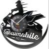 12 Inch Wall Clock Snowmobile Racing Wall Clock Vinyl LP Record Handicraft Motorcycle Snow Machine Watch Speed Along Ride Riders Decor Gift view 2