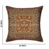 Infinite Tradition Decorative Brocade Living Room Throw Pillow Cover Silk 16x16 Set of 4 Dark Brown Gold Jacquard Weave Home Decor Elephant Pattern Square Cushion Covers view 2
