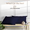 1000 TC Navy Blue Standard Pillowcases Set of 2 100% Egyptian Cotton Pillow Cases with Long Staple Cotton & Sateen Weave, Silky Soft Hotel - Like Bed Pillow Covers for Comfy Sleeping, Snug Fit view 2