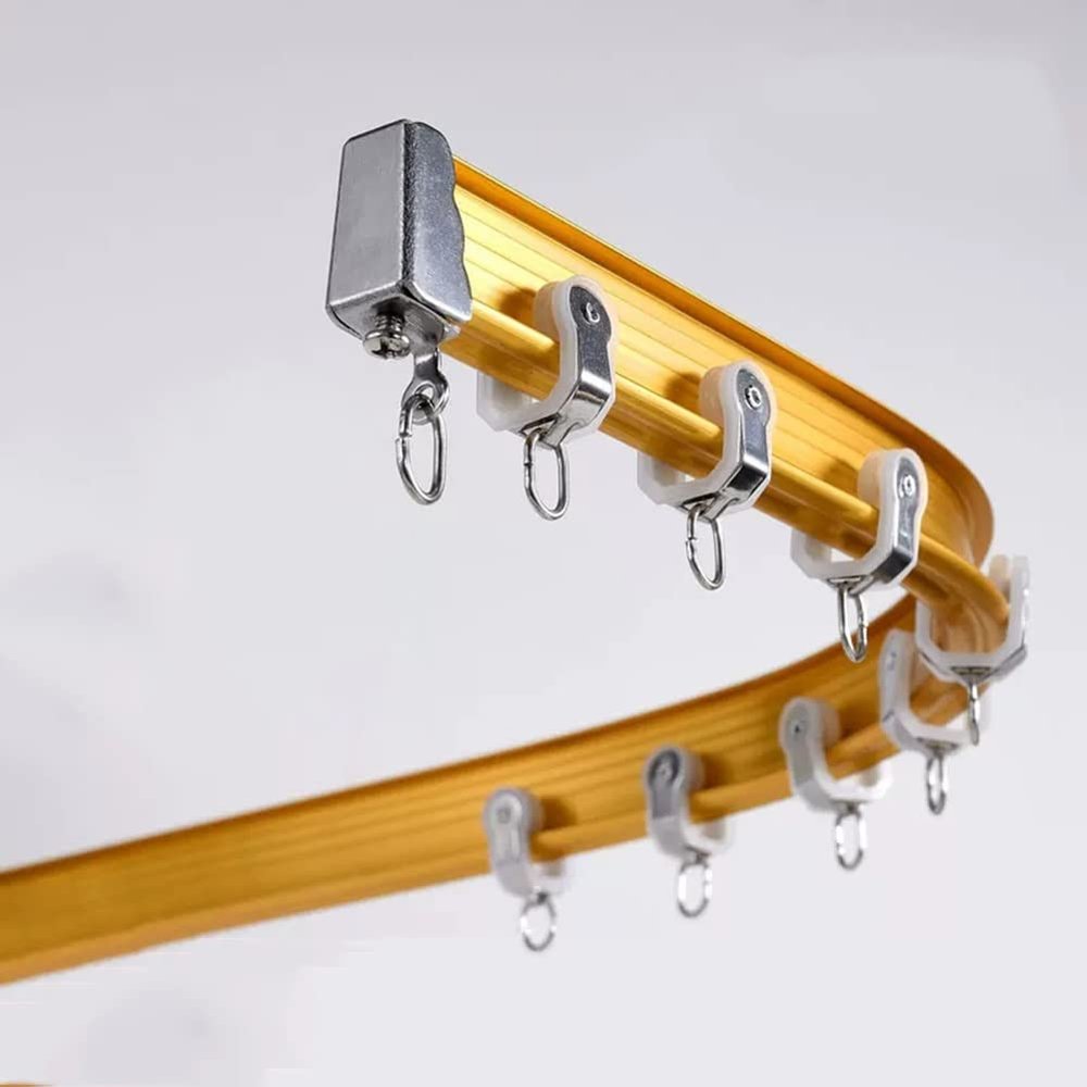 Bendable Ceiling Curved Curtain Track, Room Divider Ceiling Track High Strength Aluminum Alloy Guide Rail Good Toughness Easy To Bend For L Shape U Shape Bay Windows ( Color : Wall hanging , Size : 8m