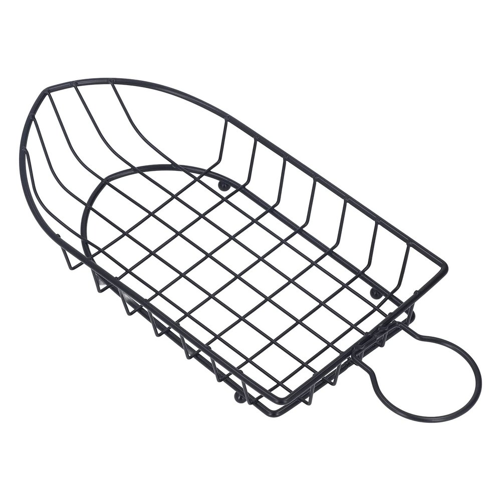 Fry Basket, Stainless Steel Boat Shape Non-Stick Oven Mesh Baking Tray Chips Crisp Basket Tool for Kitchen Snacks