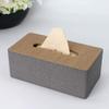 Household Tissue box Tissue box Cover Rectangular Sealed Tissue box Holder Desktop Leather Home Living Room Car Napkin Pumping Paper Storage Box Tissue box Holder Tissue box (Size : Large) view 4