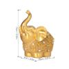 1Pair Gold Feng Shui Elephant Animal Statues Resin Good Luck Elephant Statues Elephant Figurine Statue Decor Home Table Decoration Craft Ornament(3.9 x 3.5 x 5.5in) view 2