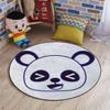 Anime Chair Mat for Hardwood Floor Noise Cancelling Gaming Chair Mat Round Anti-Slip Office Chair Mat for Home Office Gaming Room Cartoon Smiling Panda Animal,White and Black Diameter 43.3 in view 4