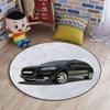 Car Designed Round Carpet Playmat - Play Learn and Have Fun Safely,Crawling Mat, Educational Soft Rug, Shower/Birthday Gift, Cars Classical Retro Vehicle,Black White Grey Diameter 60 in view 4