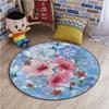 Abstract Round Office Chair Mat for Hardwood Floor Computer Gaming Rolling Chair Mat Floor Protector Mat Desk Rug Modern Romantic Floral Design,Pink Purple Diameter 60 in view 1