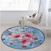 Abstract Round Office Chair Mat for Hardwood Floor Computer Gaming Rolling Chair Mat Floor Protector Mat Desk Rug Modern Romantic Floral Design,Pink Purple Diameter 60 in view 4
