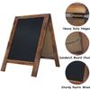 Rustic Whitewash Double Sided Chalkboard with 8Pcs Liquid Chalk Markers, 7.5"*8.6" Tabletop Stand, Small Countertop Chalkboard Easel for Menu, Kitchen, Restaurants, Bar, Wedding and Home Decor (Black) view 3