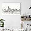 HomeRoots 24" Monochrome City Skyline Sketch Canvas Wall Art view 2