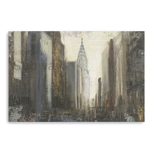 HomeRoots 24" NYC Urban Street Scene Canvas Wall Art