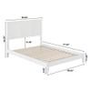 AFI, Madison Full Solid Wood Low Profile Wood Platform Bed, White view 2