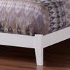 AFI, Madison Full Solid Wood Low Profile Wood Platform Bed, White view 4