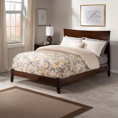 AFI, Metro, Low Profile Wood Platform Bed, Queen, Walnut