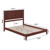 AFI, Madison Queen Solid Wood Low Profile Wood Platform Bed, Walnut view 2