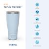 Tervis Traveler Guy Harvey Freeswim Turtle Triple Walled Insulated Tumbler Travel Cup Keeps Drinks Cold & Hot, 30oz, Stainless Steel view 3
