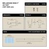 Umbra Bellwood Curtain Rod for Window Drapery, Adjustable Length 42" to 120", Set Includes Finials and Mounting Hardware, White/Natural view 3
