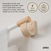 Umbra Bellwood Curtain Rod for Window Drapery, Adjustable Length 42" to 120", Set Includes Finials and Mounting Hardware, White/Natural view 4