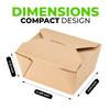 PrimeSaver Take Out Box Food Container - Microwave Safe To Go Container 30 Oz - Environmentally Friendly Recycled Folded - 50 Count view 4