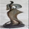 EUROPEAN BRONZE Original Theatre Actress Bronze Statue Dancer Jazz Singer Art Deco Sculpture NR Decorative Gift Handmade view 1