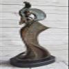 EUROPEAN BRONZE Original Theatre Actress Bronze Statue Dancer Jazz Singer Art Deco Sculpture NR Decorative Gift Handmade view 2