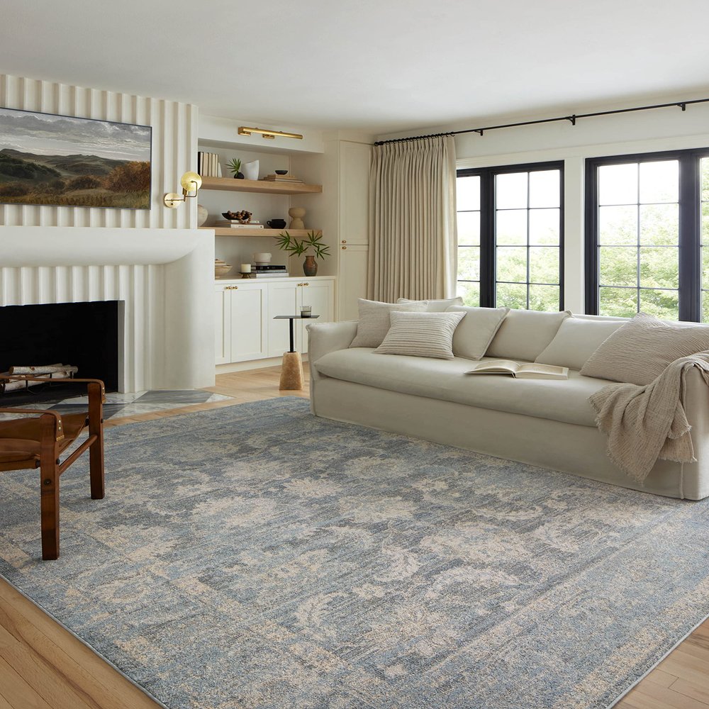 Loloi Odette Collection ODT-03 Sky/Beige 9'-2" x 13' Area Rug