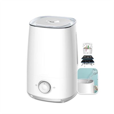 Mute Bedroom Humidifier 4L Water Tank Top Fill Oil Diffuser Humidifiers for Home Large Room - Auto-Shut Off - Whisper-Quiet Operation Cool Mist Humidifier