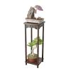 Bonsai Pedestal Wooden Vase Base Plant Display Stand Flower Shelf Chinese Style Indoor Floor-standing Wooden Flower Pot Rack Antique Living Room Flower Shelf Vase Pedestal Stands ( Color : Brass ) view 1