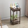 Bonsai Pedestal Wooden Vase Base Plant Display Stand Flower Shelf Chinese Style Indoor Floor-standing Wooden Flower Pot Rack Antique Living Room Flower Shelf Vase Pedestal Stands ( Color : Brass ) view 4