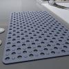 HUHJYUGE Shower Mat Non Slip Washable 22x34in, Bath Mat Rectangle Dirt Resistant Easy to Clean, Bath Tub Mat with Suction Cups &Drain Holes, for Tub Bathroom, Rain Showers view 1