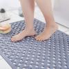 HUHJYUGE Shower Mat Non Slip Washable 22x34in, Bath Mat Rectangle Dirt Resistant Easy to Clean, Bath Tub Mat with Suction Cups &Drain Holes, for Tub Bathroom, Rain Showers view 3