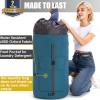 Backpack Laundry Bag, 115L Heavy Duty Extra Large College Laundry Backpack, Dirty Clothes Bag with Shoulder Straps, Laundry Hamper Bag with Drawstring Closure for College Dorm, Apartment Teal view 2