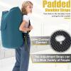Backpack Laundry Bag, 115L Heavy Duty Extra Large College Laundry Backpack, Dirty Clothes Bag with Shoulder Straps, Laundry Hamper Bag with Drawstring Closure for College Dorm, Apartment Teal view 4