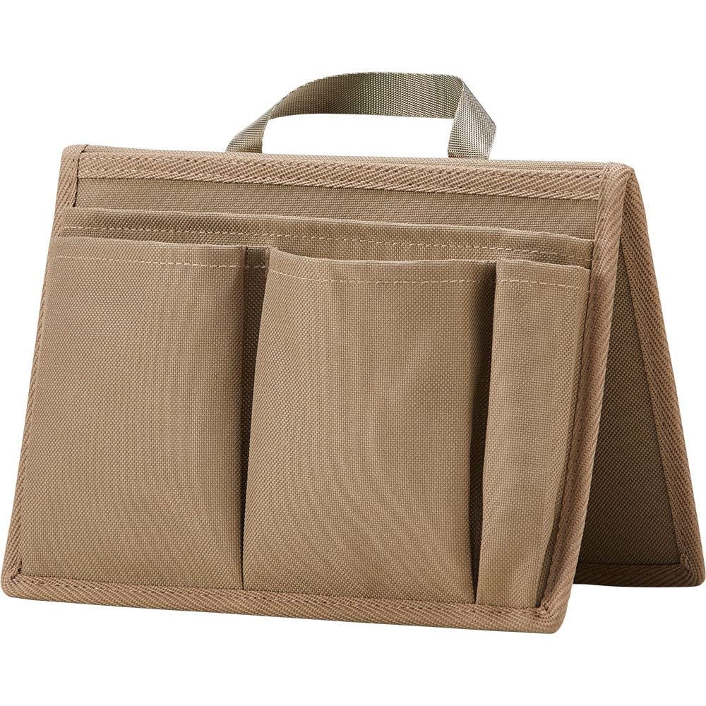 King Jim SOZ100 Storage Stand Organizer, Bag-in-Bag, Mini, Beige, New Basic