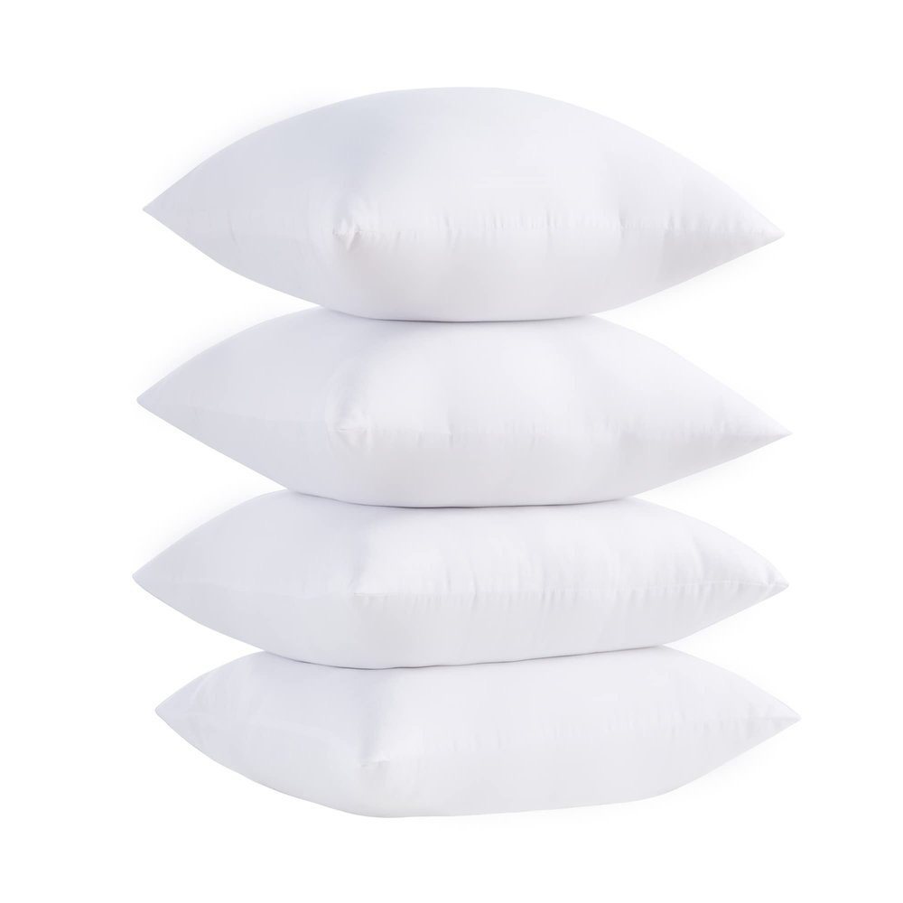 Acanva Throw Pillow Inserts for Bed Couch Sofa Chair Indoor Decorative, Square Sham Stuffer Cushion with Premium Polyester Microfiber