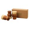 Teak Dish Scrub Brush 3PCS by HTB, Good Grip Small Wooden Dish Brush with Teak Handle & Sisal Bristles for Kitchen, Wood Cleaning Scrubbers Set for Washing Pan/Pot/Vegetable/Fruit view 1